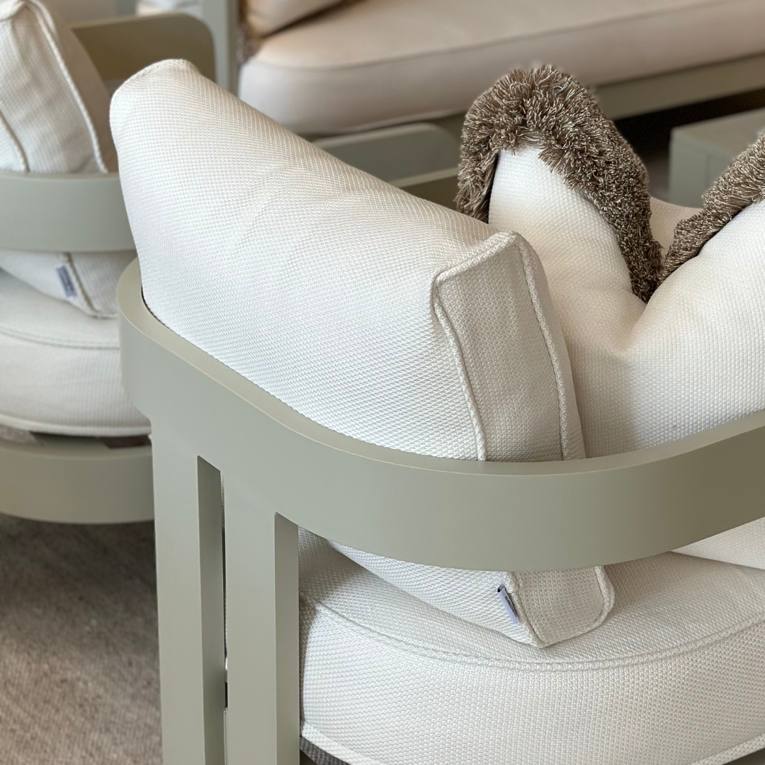 N3 Taupe Lounge Chair Cirrus Textured Weave - Image 4