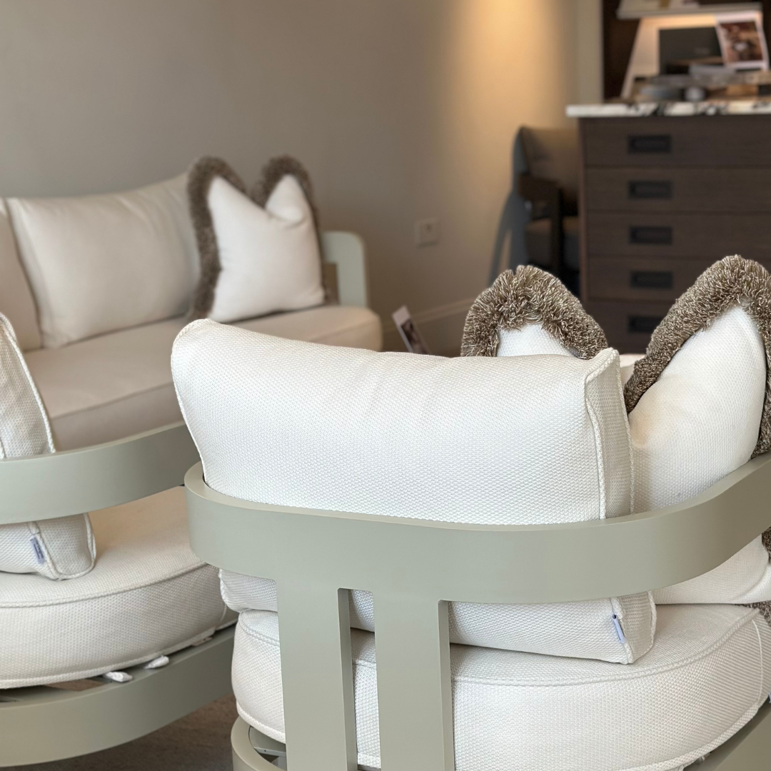 N3 Taupe Lounge Chair Cirrus Textured Weave - Image 2