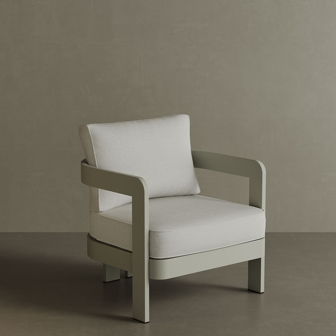 N3 Taupe Lounge Chair Cirrus Textured Weave