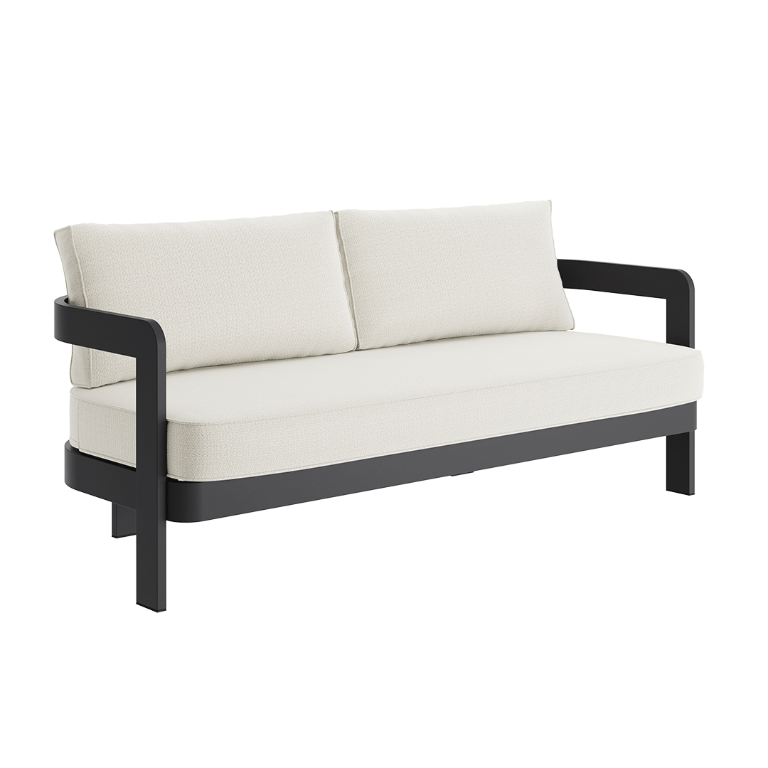 N3 Kohl Three Seater Sofa Cirrus Textured Weave - Image 2