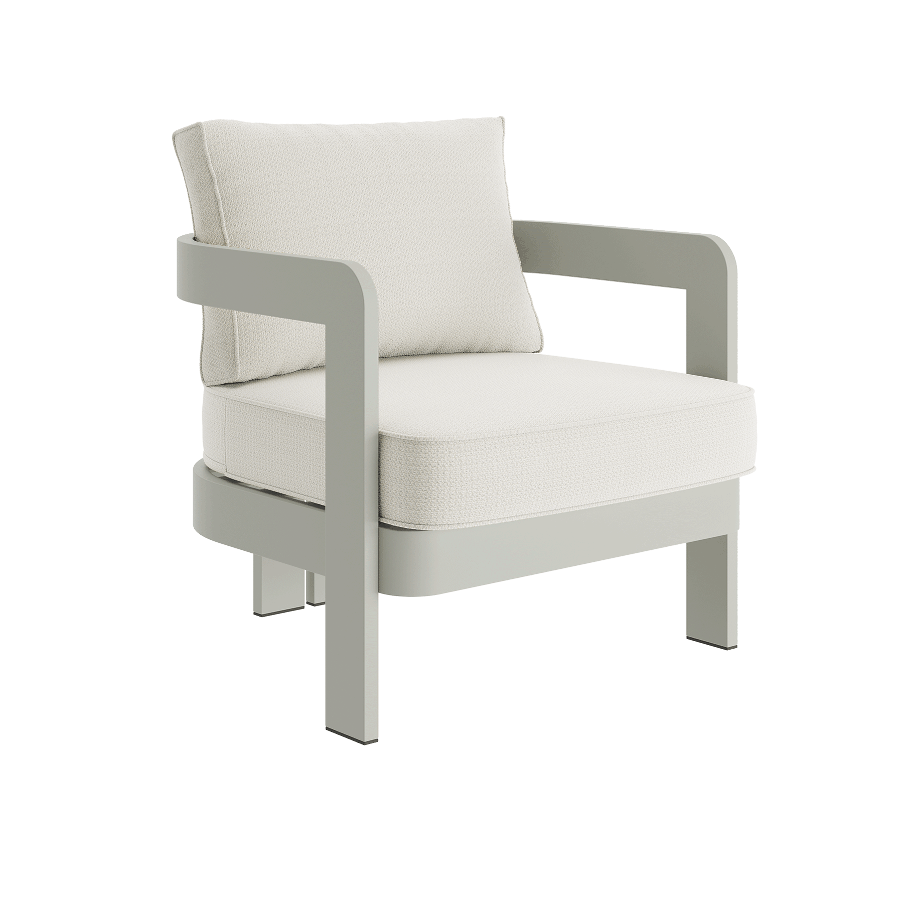 N3 Taupe Lounge Chair Cirrus Textured Weave - Image 5