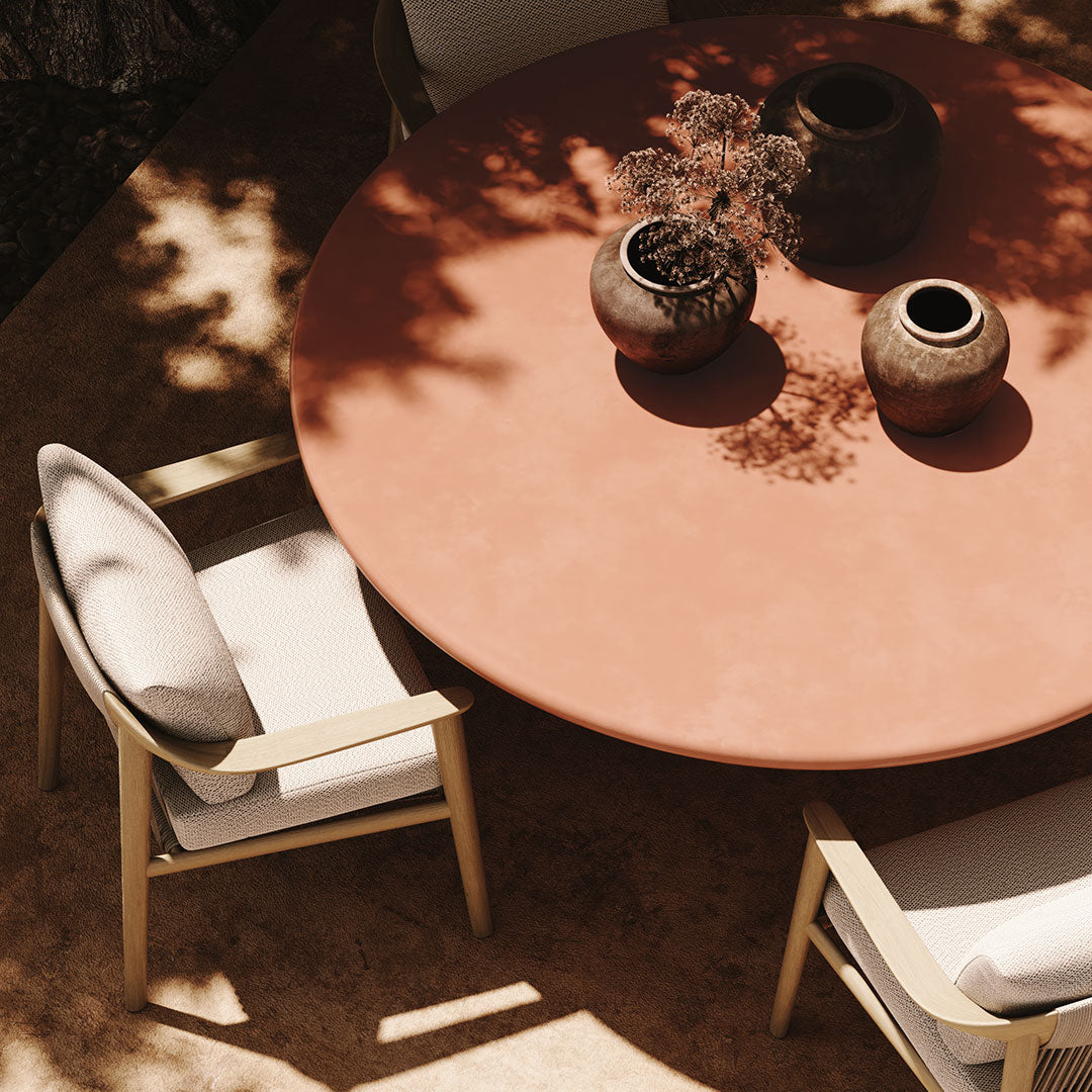 Santo Microskin Dining Table, Clay - Image 4